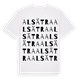 White t-shirt med Alsätra ordlek t-shirt