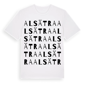 Alsätra ordlek t-shirt – ekologisk bomull t-shirt från Pinshirt