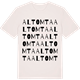 Vintage White t-shirt med Altomta ordlek t-shirt