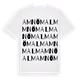 White t-shirt med Amnömalm ordlek t-shirt