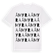 White t-shirt med Åmyra ordlek t-shirt