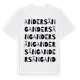 White t-shirt med Andersäng ordlek t-shirt