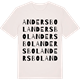 Vintage White t-shirt med Andersbol ordlek t-shirt