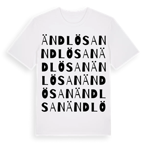 Ändlösan ordlek t-shirt – ekologisk bomull t-shirt från Pinshirt