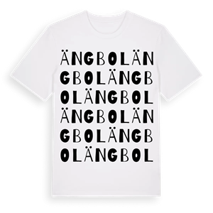Ängbol ordlek t-shirt – ekologisk bomull t-shirt från Pinshirt