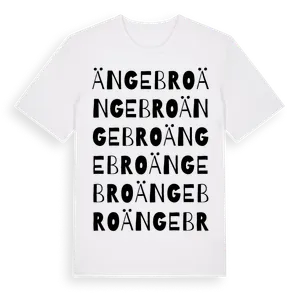 Ängebro ordlek t-shirt – ekologisk bomull t-shirt från Pinshirt