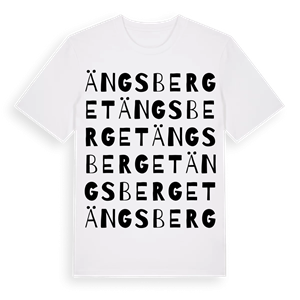 Ängsberget ordlek t-shirt – ekologisk bomull t-shirt från Pinshirt