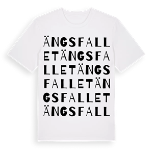 Ängsfallet ordlek t-shirt – ekologisk bomull t-shirt från Pinshirt