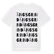 White t-shirt med Ängsgrind ordlek t-shirt