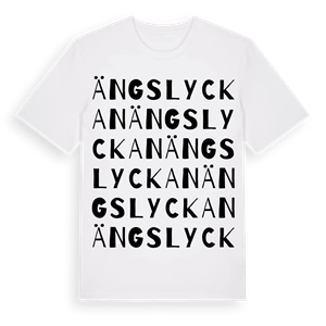 Ängslyckan ordlek t-shirt – ekologisk bomull t-shirt från Pinshirt