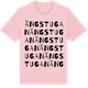 Pink Cotton t-shirt med Ängstugan ordlek t-shirt