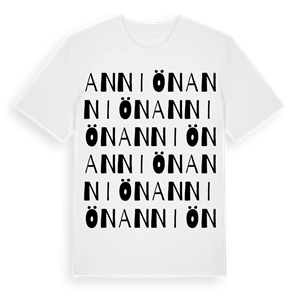 Anniön ordlek t-shirt – ekologisk bomull t-shirt från Pinshirt