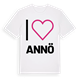 White t-shirt med Jag älskar Annö t-shirt stort tryck