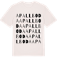 Vintage White t-shirt med Apallboda ordlek t-shirt