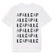 White t-shirt med Apalle ordlek t-shirt