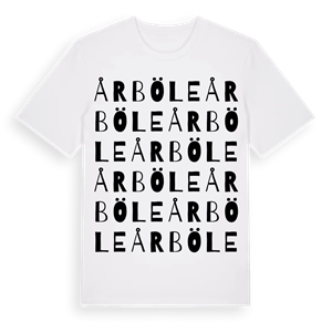 Årböle ordlek t-shirt – ekologisk bomull t-shirt från Pinshirt
