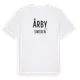 White t-shirt med Årby i Sverige t-shirt