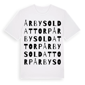 Årby soldattorp ordlek t-shirt – ekologisk bomull t-shirt från Pinshirt