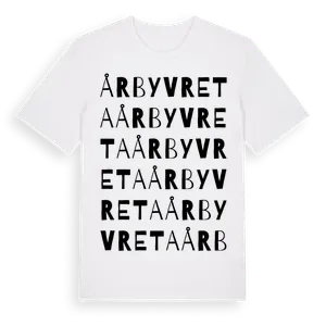 Årbyvreta ordlek t-shirt – ekologisk bomull t-shirt från Pinshirt