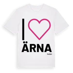 Jag älskar Ärna t-shirt stort tryck – ekologisk bomull t-shirt från Pinshirt