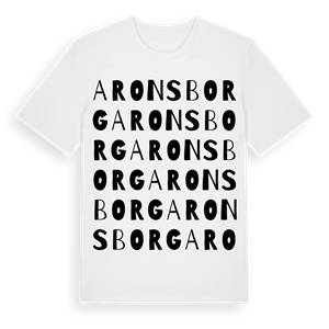 Aronsborg ordlek t-shirt – ekologisk bomull t-shirt från Pinshirt