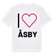 White t-shirt med Jag älskar Åsby t-shirt stort tryck