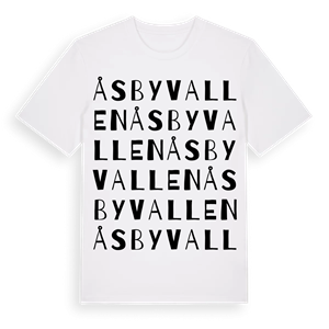 Åsbyvallen ordlek t-shirt – ekologisk bomull t-shirt från Pinshirt