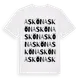White t-shirt med Askön ordlek t-shirt