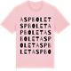 Pink Cotton t-shirt med Aspbolet ordlek t-shirt