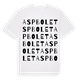 White t-shirt med Aspbolet ordlek t-shirt