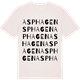 Vintage White t-shirt med Asphagen ordlek t-shirt