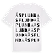 White t-shirt med Äsplunda ordlek t-shirt
