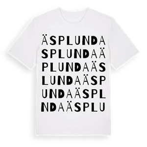 Äsplunda ordlek t-shirt – ekologisk bomull t-shirt från Pinshirt