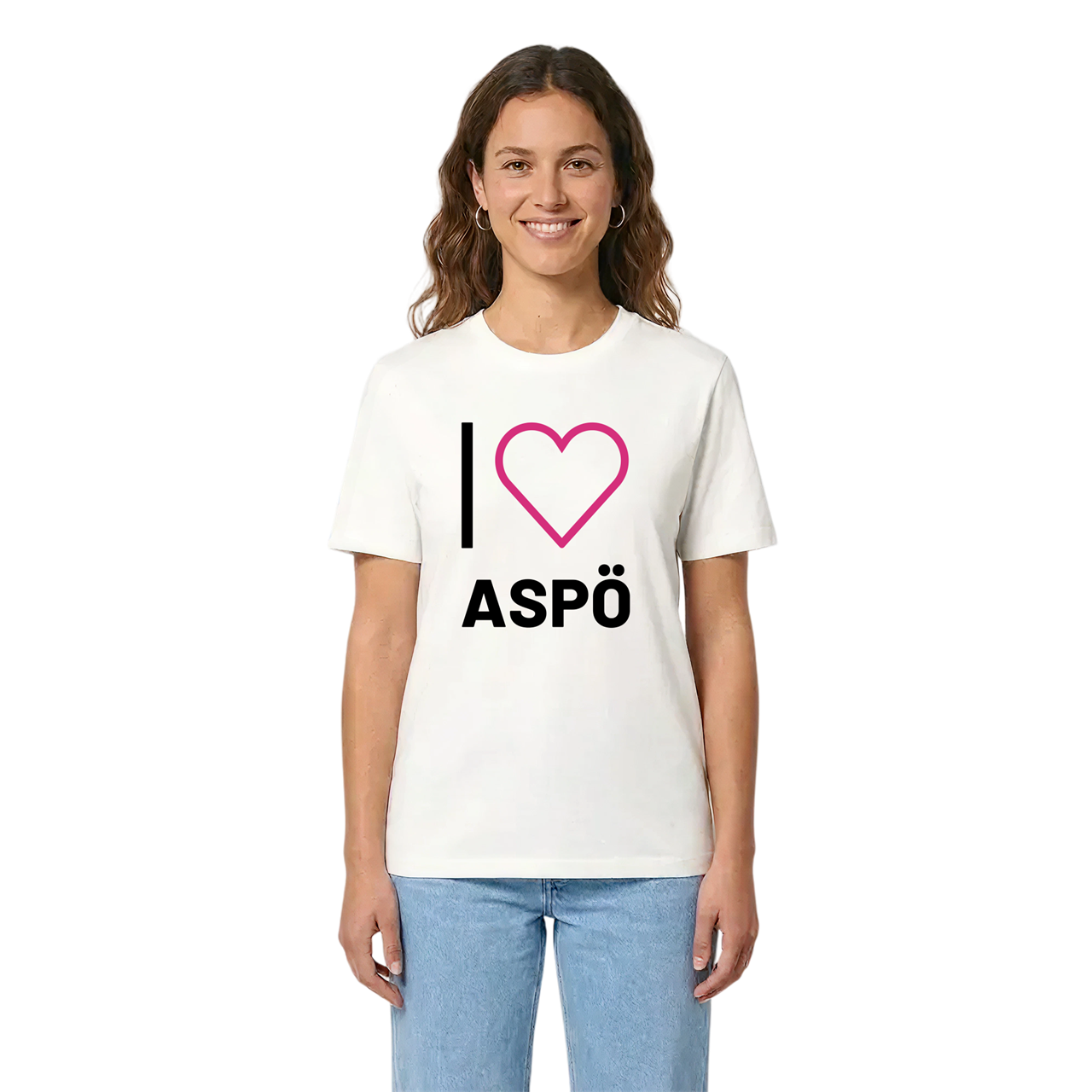 Jag älskar Aspö t-shirt stort tryck i miljö
