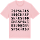 Pink Cotton t-shirt med Äspskärsudden ordlek t-shirt
