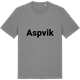 Mid Heather Gray t-shirt med Aspvik fetstil t-shirt