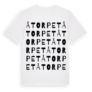 Åtorpet ordlek t-shirt – ekologisk bomull t-shirt från Pinshirt