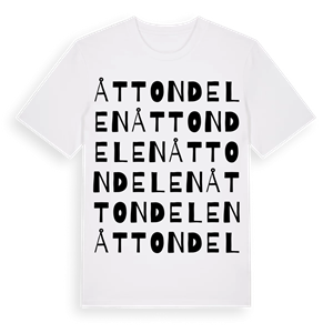 Åttondelen ordlek t-shirt – ekologisk bomull t-shirt från Pinshirt