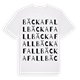 White t-shirt med Bäckafall ordlek t-shirt