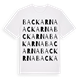 White t-shirt med Backarna ordlek t-shirt