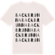 Vintage White t-shirt med Backbrunna ordlek t-shirt