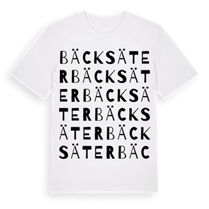 Bäcksäter ordlek t-shirt – ekologisk bomull t-shirt från Pinshirt