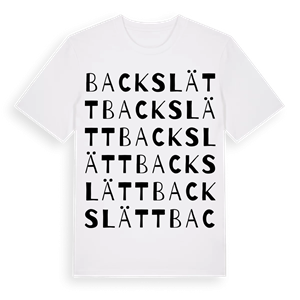 Backslätt ordlek t-shirt – ekologisk bomull t-shirt från Pinshirt