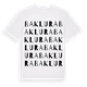 White t-shirt med Baklura ordlek t-shirt