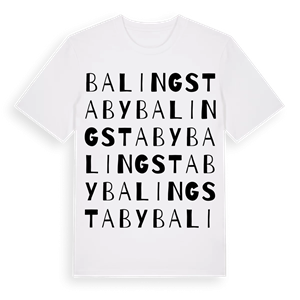 Balingstaby ordlek t-shirt – ekologisk bomull t-shirt från Pinshirt
