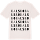 Vintage White t-shirt med Balsbo ordlek t-shirt