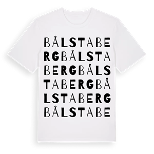 Bålstaberg ordlek t-shirt – ekologisk bomull t-shirt från Pinshirt