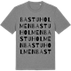 Mid Heather Gray t-shirt med Bastuholmen ordlek t-shirt