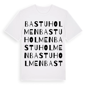 Bastuholmen ordlek t-shirt – ekologisk bomull t-shirt från Pinshirt