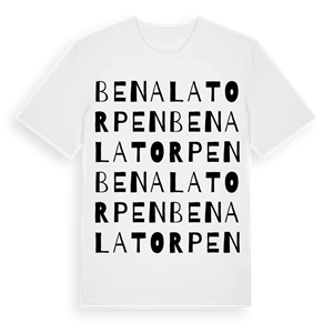 Benalatorpen ordlek t-shirt – ekologisk bomull t-shirt från Pinshirt